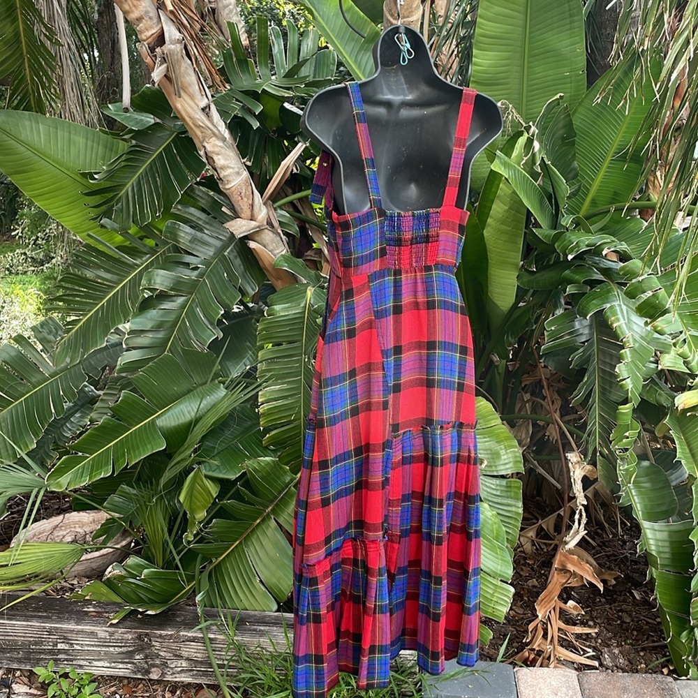 BDG drop waste plaid overall slip dress - Picture 6 of 11